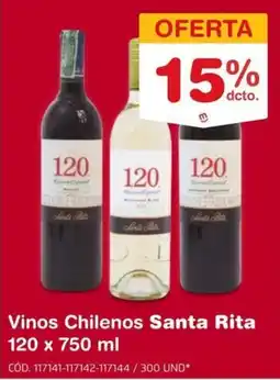 Makro 120 santa rita vinos chilenos oferta