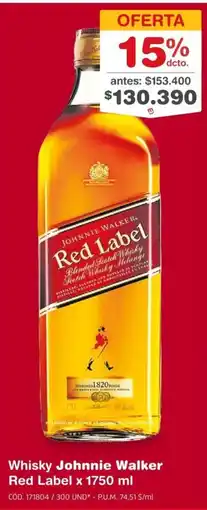 Makro Walker whisky johnnie red label oferta