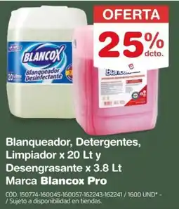 Makro Blancox pro blanqueador, detergentes, limpiador oferta