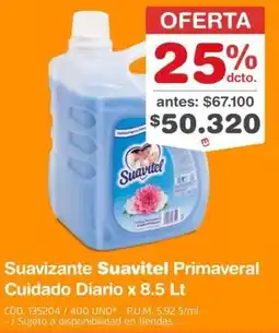 Makro Suavitel suavizante primaveral cuidado diario oferta