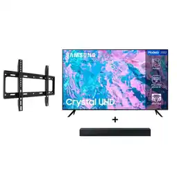 Falabella Combo Tv 55 Pulgadas Smarttv 4k Uhd Un55 + + Barra De Sonido 2.0 Ch + Soporte Tv Pared Base oferta