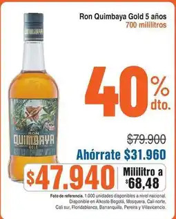 Alkosto Gold - ron quimbaya 5 años oferta
