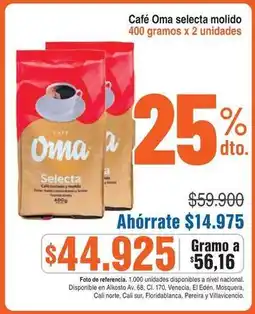 Alkosto Oma - café molido oferta