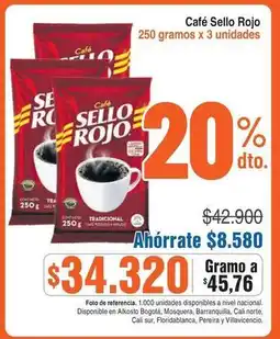 Alkosto Sello rojo - café oferta