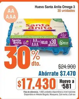 Alkosto Santa anita - huevo omega 3 oferta