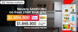 Easy Samsung - nevera no frost 236lt brut gris oferta