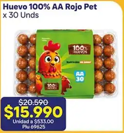 La Gran Colombia Huevo 100% aa rojo pet oferta