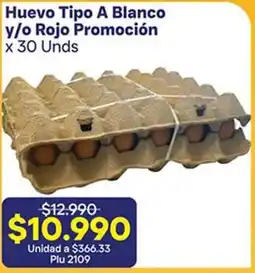 La Gran Colombia Huevo tipo a blanco y/o rojo promoción oferta