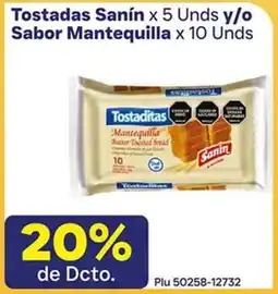 La Gran Colombia Tostadas Sanín y/o Sabor Mantequilla oferta