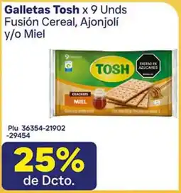 La Gran Colombia Tosh galletas fusión cereal, ajonjolí y/o miel oferta