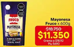La Gran Colombia Fruco mayonesa oferta