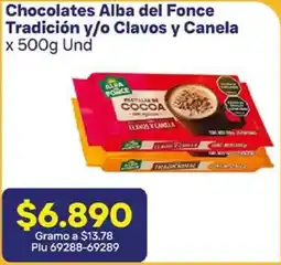 La Gran Colombia Alba del fonce chocolates tradición y/o clavos y canela oferta
