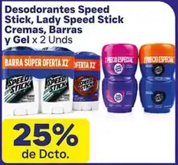 La Gran Colombia Speed stick, lady speed stick desodorantes cremas, barras y gel oferta