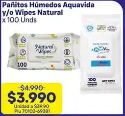 La Gran Colombia Aquavida y/o wipes natural pañitos húmedos oferta