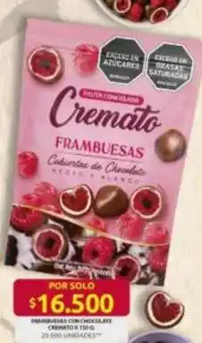 Ara Cremato - frambuesas caducitos de chocolate negro y blanco oferta