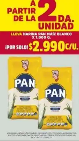 Ara Harina pan maíz blanco oferta