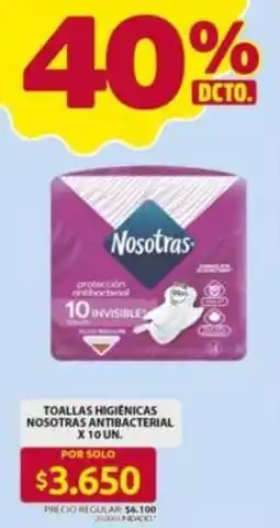 Ara Nosotras - toallas higiénicas antibacteriales oferta