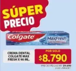 Ara Colgate - crema dental max fresh oferta