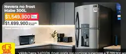 Easy Mabe - nevera no frost 300l oferta