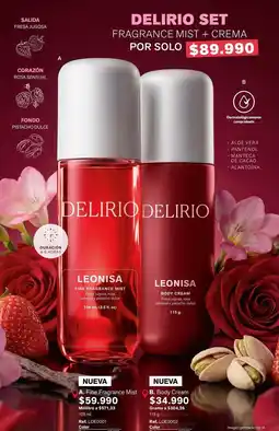Leonisa Leonisa - delirio set fragrance mist + crema oferta