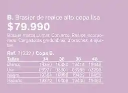 Leonisa Arco - brasier de realce alto copa lisa oferta