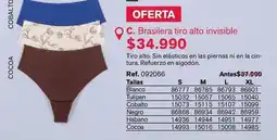 Leonisa Cocoa - c. brasilera tiro alto invisible ref. 092066 oferta