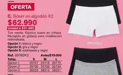 Leonisa C. bóxer en algodón x2 oferta
