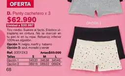 Leonisa Piel - d. panty cachetero x 3 ref. 92012x3 oferta