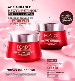 Leonisa Pond's - age miracle hexyl-retinol crema facial noche anti-edad oferta