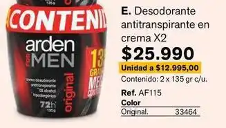 Desodorante antitranspirante en crema