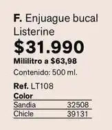 Leonisa Listerine - enjuague bucal lt108 oferta