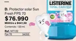 Leonisa Solar - protector solar sun fresh fps 70 ref. nt122 fps 70 34355 oferta