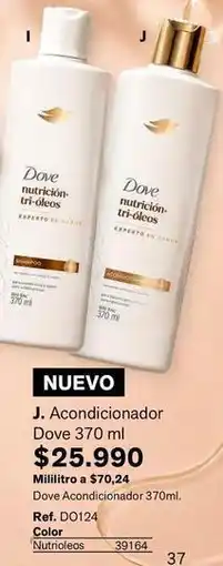 Leonisa Dove - j. acondicionador 370 ml oferta
