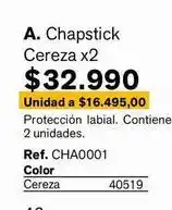 Leonisa Chapstick - chapstick cereza x2 oferta