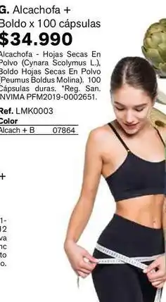 Leonisa Cynara - alcachofa + boldo x 100 cápsulas oferta