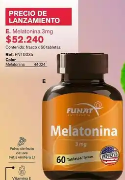 Leonisa Funat - e. melatonina 3mg ref. fnt0035 oferta