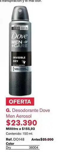 Leonisa Dove - g. desodorante men aerosol oferta