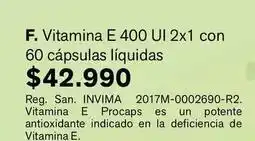 Leonisa San - vitamina e 400 ui 2x1 con 60 cápsulas líquidas oferta