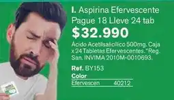 Leonisa San - aspirina efervescente pague 18 lleve 24 tab oferta