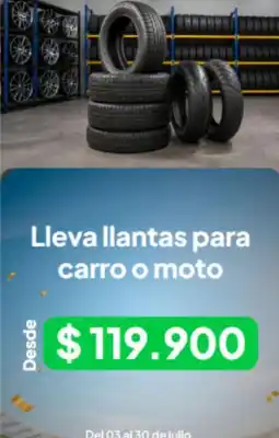 Jumbo Llantas para carro o moto oferta