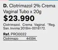 Leonisa Clotrimazol 2% crema vaginal tubo x 20g oferta