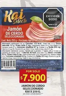 Mg - jamón de cerdo seleccionado