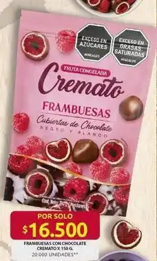 Ara Cremato - frambuesas cubiertas de chocolate negro y berry oferta