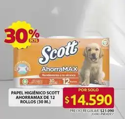 Ara Scott - papel higiénico ahorramax de 12 rollos (30 m.) oferta