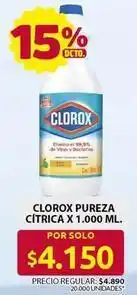 Ara Clorox - pureza cítrica x 1.000 ml oferta