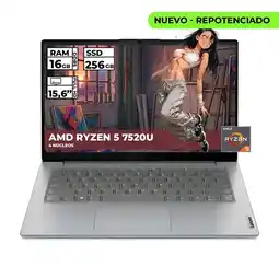 Falabella PORTÁTIL AMD RYZEN 5 7520U 16GB LPDDR5 256GB SSD 14" FHD oferta