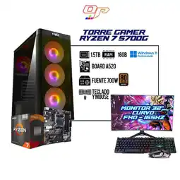 Falabella PC GAMER Ryzen 7 5700G / 16GB / 1.5TB / 700W 80+ / Monitor 32 165Hz + COMBO TECLADO Y MOUSE oferta