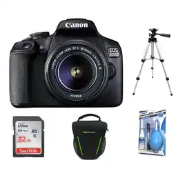 Falabella Camara Eos 2000dt7 24mp+ lente 18-55+32gb+bolso+kit+tripode oferta