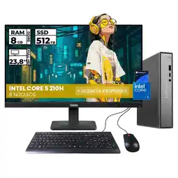 Falabella MINI PC INTEL CORE 5 210H 8GB RAM 512GB SSD WINDOWS 11 PRO 24'' FHD oferta