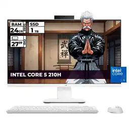 Falabella TODO EN UNO INTEL CORE 5-210H 24 GB RAM 1TB SSD 27 FHD SANDTONE WHITE oferta
